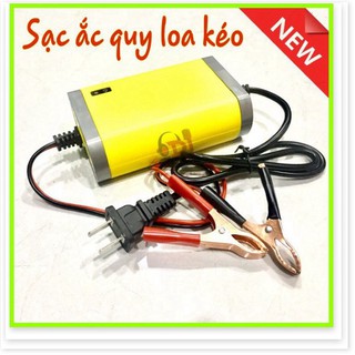 Bộ sạc bình ắc quy tự động ngắt 12V 2Ah-20Ah sạc acquy xe máy, xe ô tô, có đèn led báo đầy