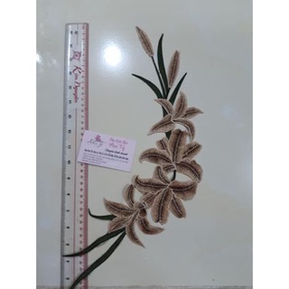 Nhánh hoa thêu hoa lưu ly cao cấp có 4 màu cho khách chọn