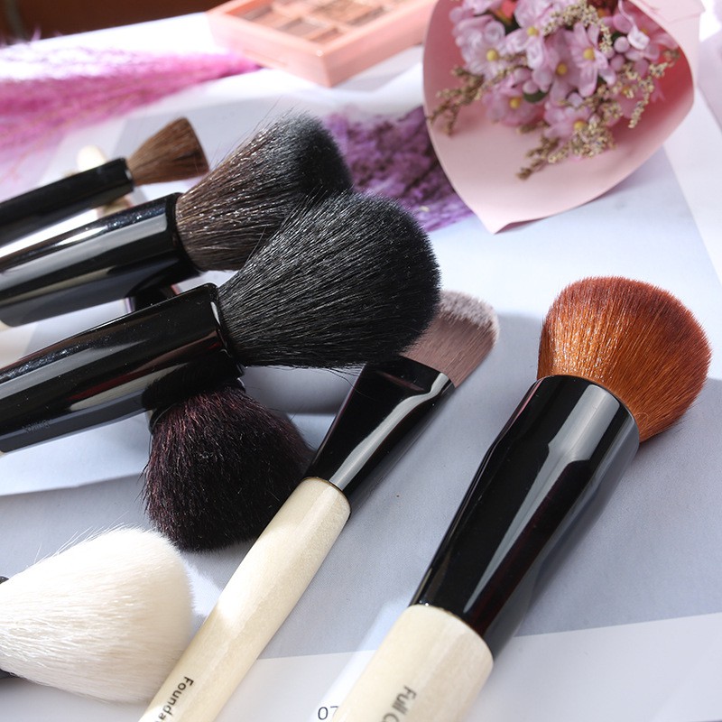 Sang Trọng (Hàng Mới Về) Set Cọ Trang Điểm Bằng Lông Dê Tự Nhiên Chất Lượng Cao | BigBuy360 - bigbuy360.vn