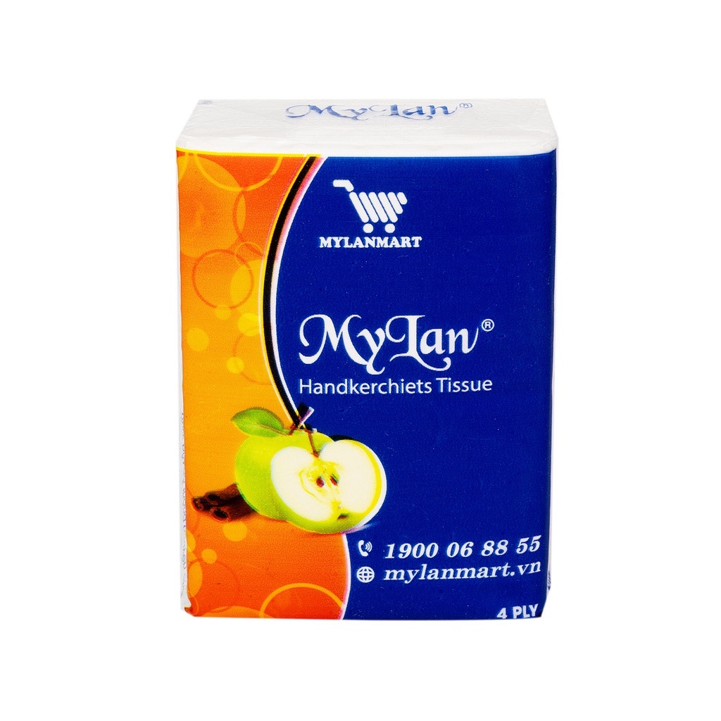 Bịch 15 Gói Giấy Bỏ Túi Mylan Táo 4 Lớp Mylan (8 Tờ/1 Gói)- Hàng Việt Nam chất lượng cao