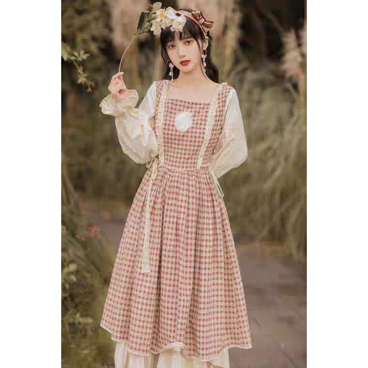 Set Váy Retro Vintage Ảnh Thật