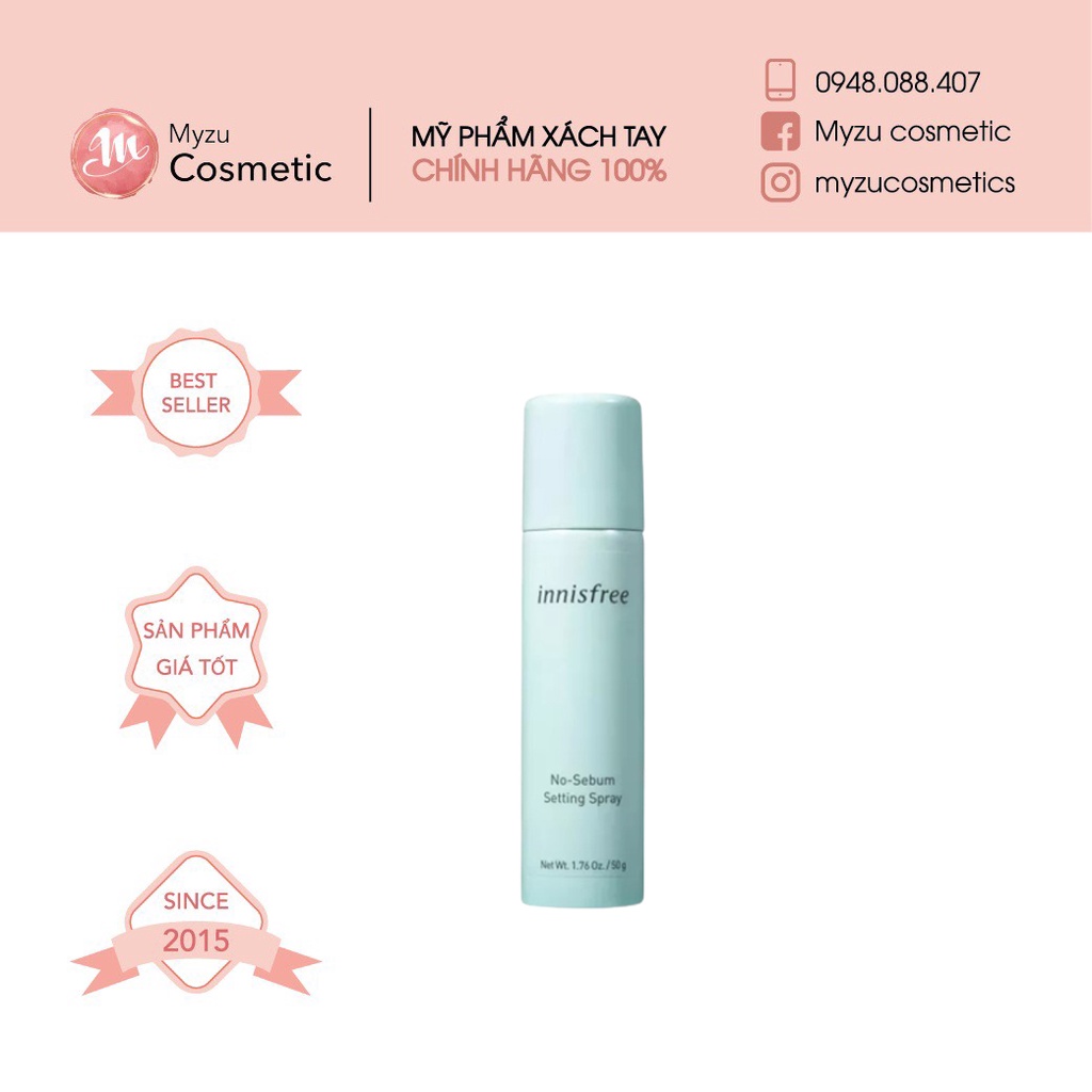 Xịt Khóa Lớp Trang Điểm Innisfree No-Sebum Setting Spray