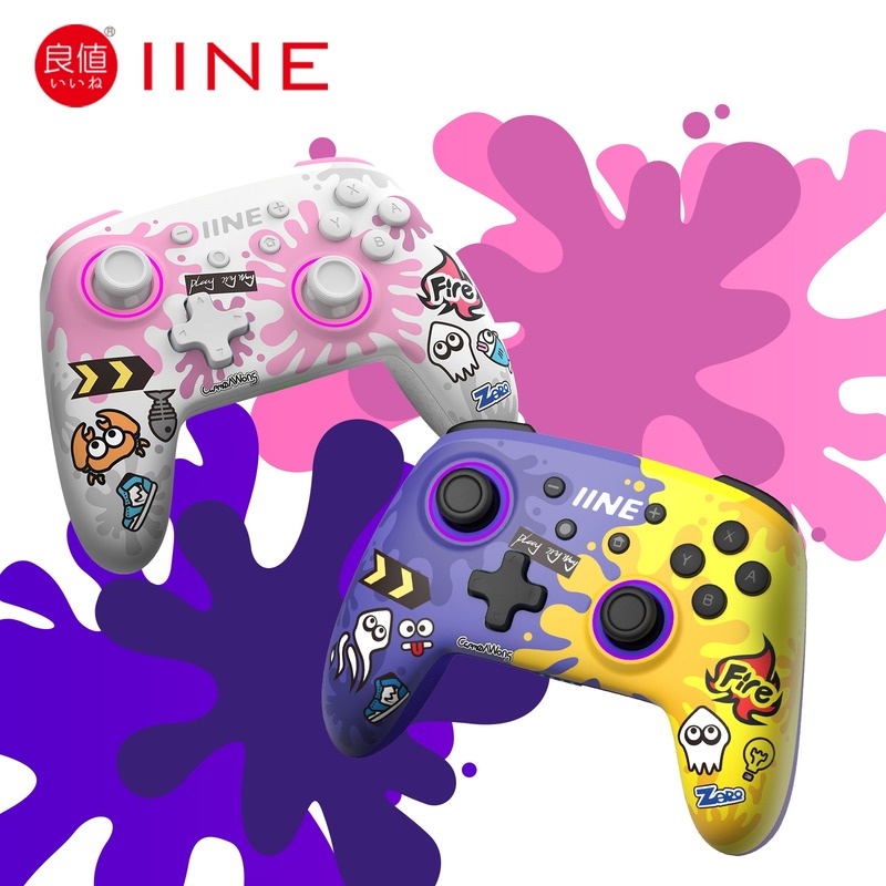 Iine Splatoon Điều Khiển Không Dây Độc Quyền Hỗ Trợ NFC Amiibo Tương Thích Nintendo Switch / Switch lite / Switch OLED