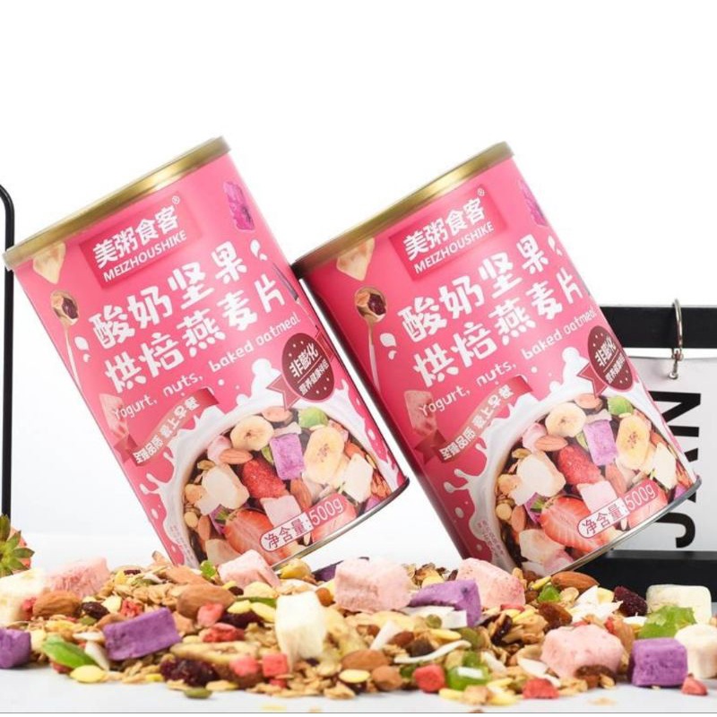 NGŨ CỐC YẾN MẠCH TRÁI CÂY LON 500G.