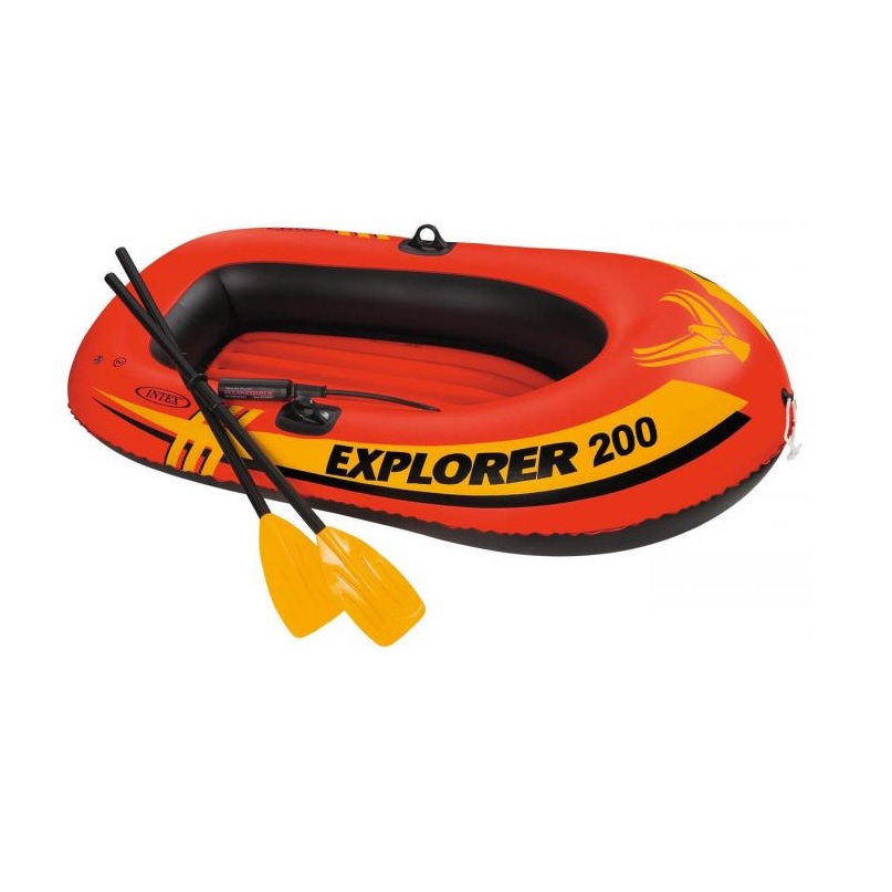 Thuyền bơm hơi  EXPLORER 200 kèm bơm tay , mái trèo