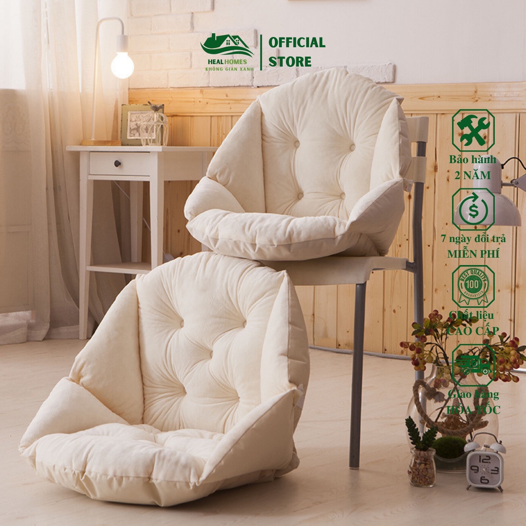 Ghế lười bệt tựa lưng thư giãn Hàn Quốc vải sợi Ramien êm ái khi sử dụng đọc sách hay ngồi làm việc, decor phòng ngủ