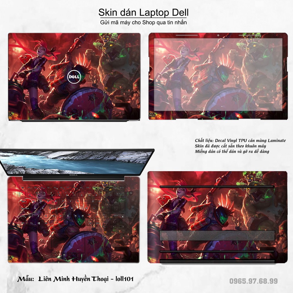 Skin dán Laptop Dell in hình Liên Minh Huyền Thoại nhiều mẫu 14 (inbox mã máy cho Shop)