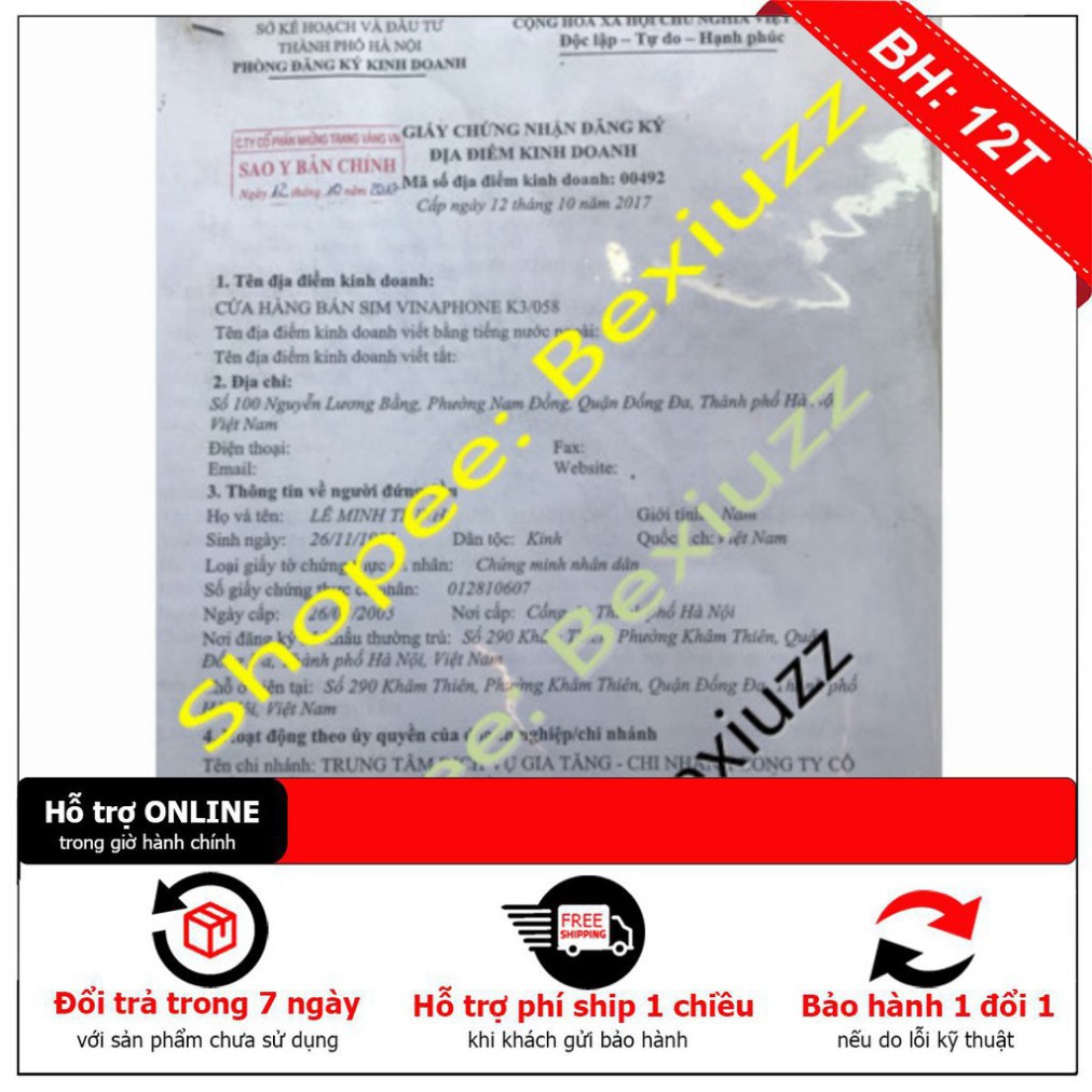 BUNG NÔ GIÁ SIM VD89 , VD149 , D500 ( MIỄN PHÍ 360 ngày Data 4G + Gọi )VINAPHONE. Đăng Ký Chính Chủ, Bảo Hành 12Tháng BU