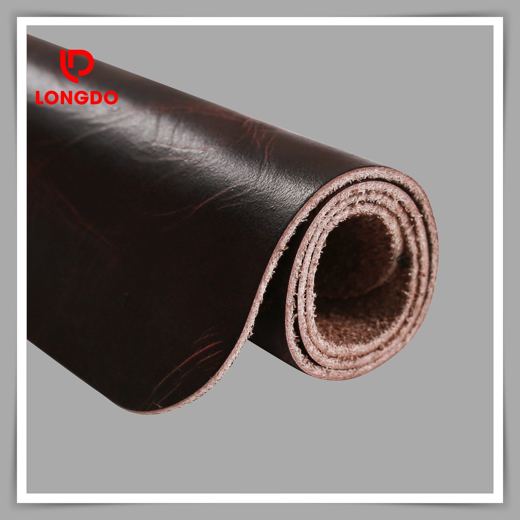 Lót chuột nhỏ bằng da bò thật - Bảo hành 5 năm - Hàng chính hãng thương hiệu Longdo Leather - Pullup wax