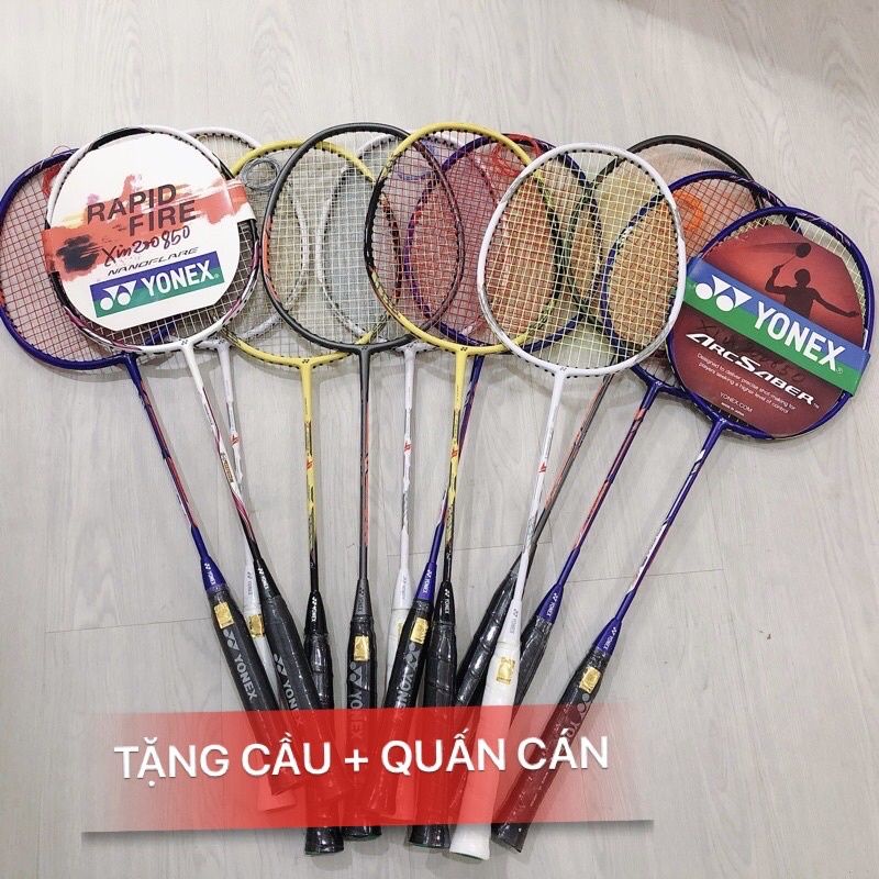 Vợt Cầu Lông 100% Khung Cacbon Siêu Bền, Khuyến mại căng dây + Cuốn Cán + Bao đựng vợt