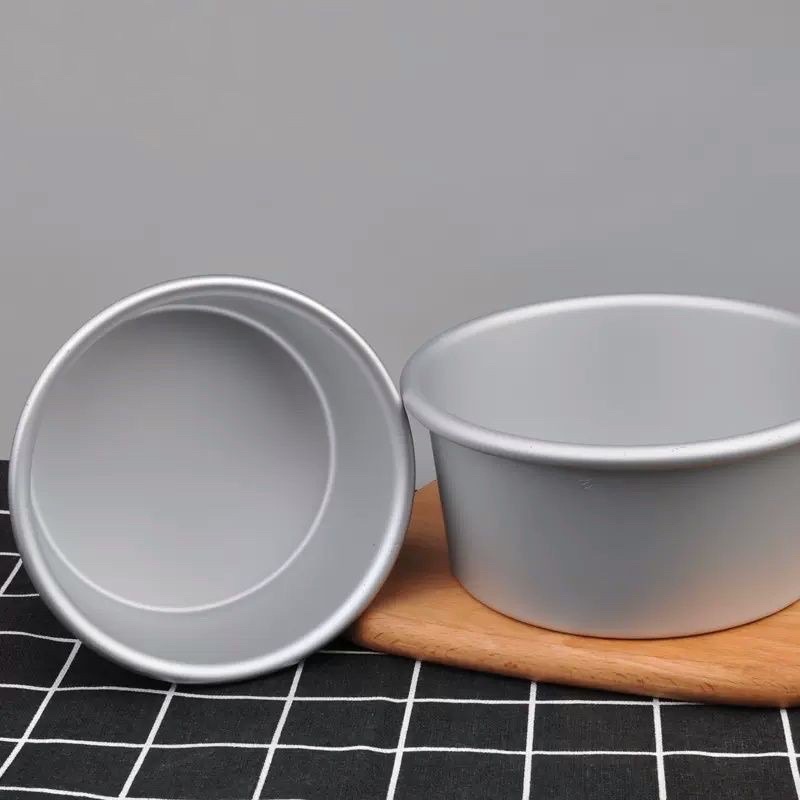 [Đáy Liền]Khuôn Nhôm Tròn Đúc Đáy Liền Làm Bánh Bông Lan 12cm-14cm-20cm