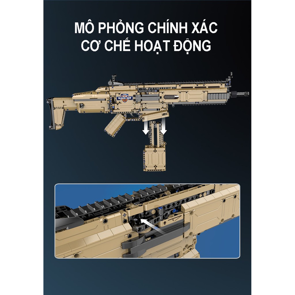 Đồ chơi lắp ráp mô hình súng Detech 1406 Mảnh