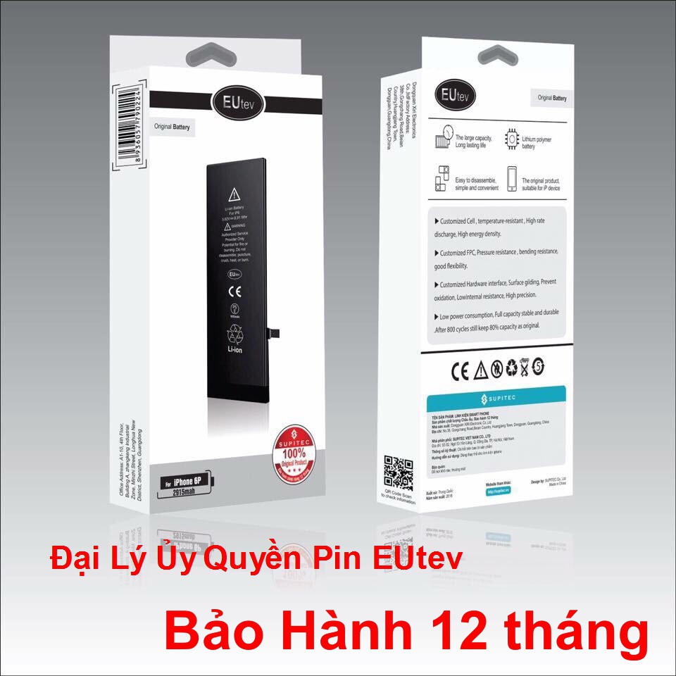 Pin Iphone EUTEV  cho 5 / 6 / 6 Plus / 6s / 6S Plus / 7 / 7 Plus / 8 / 8 Plus / X