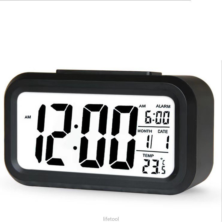 Đồng Hồ Báo Thức Thông Minh Tích Hợp Màn Hình Lcd Hiển Thị Nhiệt Độ