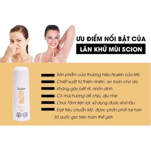 Lăn khử mùi nam nữ scion,lăn nách scion chính hãng thơm lâu giảm hôi nách hôi chân  Cosmetic999