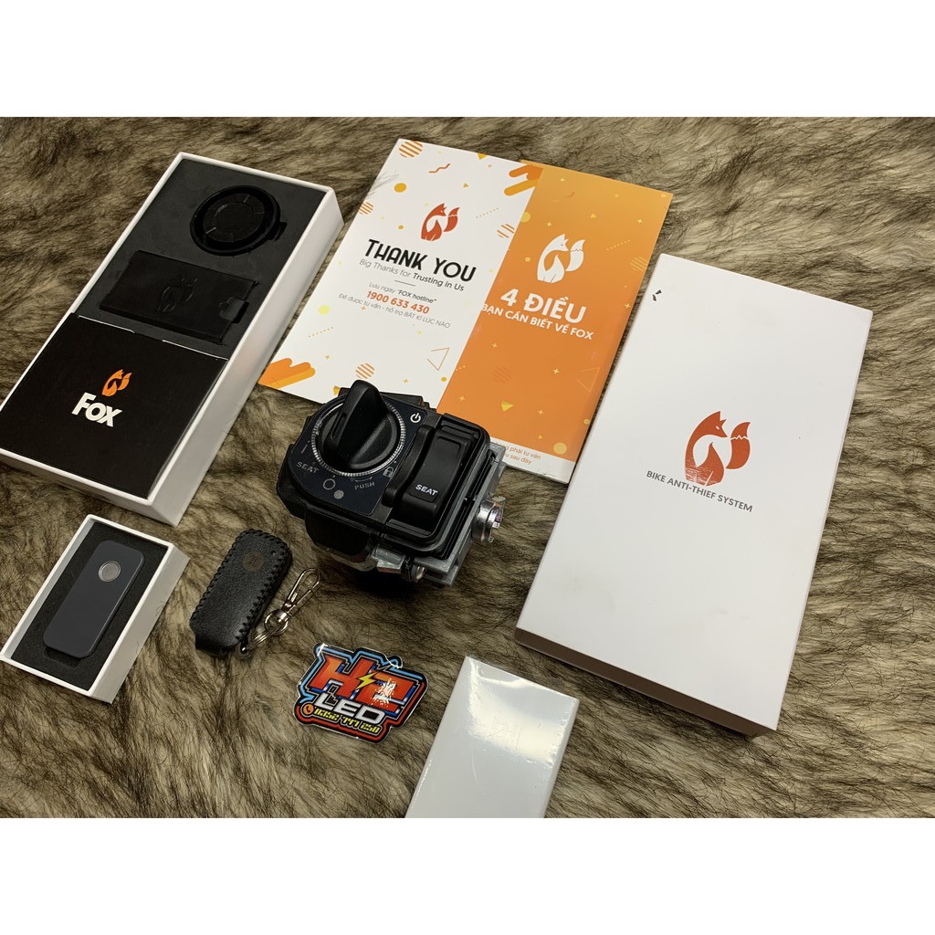 |COMBO| Full bộ khóa Smart key Fox Pitech - Núm zin Honda SH - H2LED
