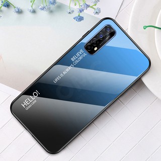 Ốp Lưng Mặt Gương Mỏng Màu Gradient Cho Realme 7