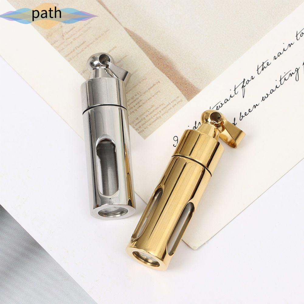 Mặt vòng cổ bằng thép không gỉ hình ống thủy tinh đựng nước hoa nhiều màu thời trang cho nam và nữ