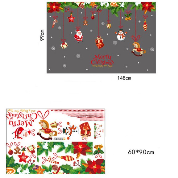 Decal trang trí Noel - Rèm dây trang trí phụ kiên lớn giáng sinh