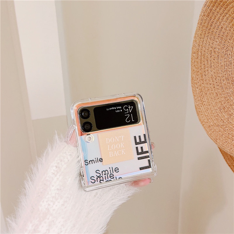 Ốp Điện Thoại PC Cứng Trong Suốt Chống Sốc Cho Samsung Galaxy Z Flip 4 5G Z Flip 3