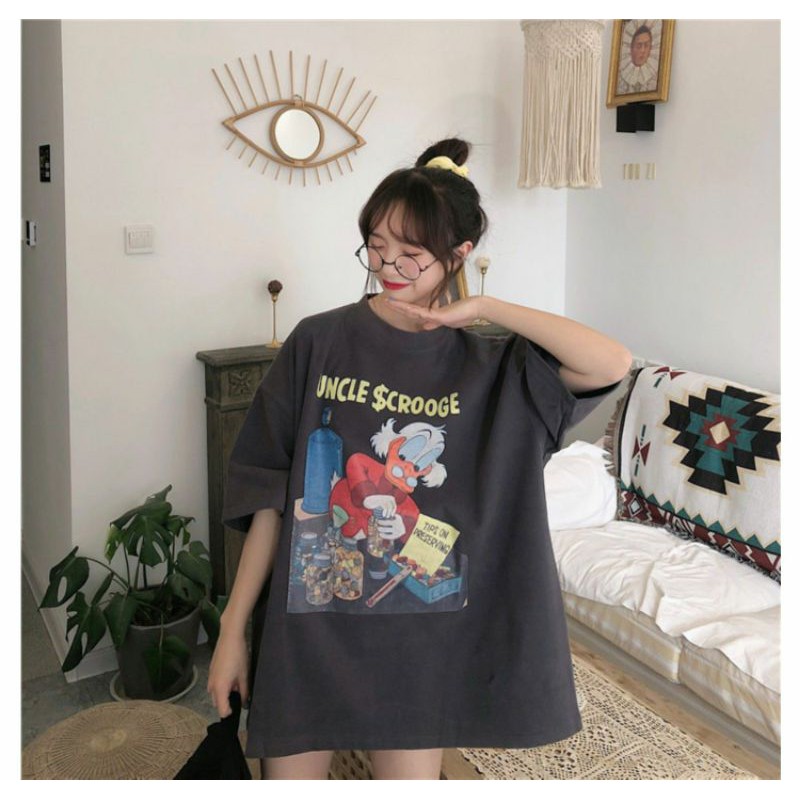 áo thun nữ unisex form rộng oversize cá tính