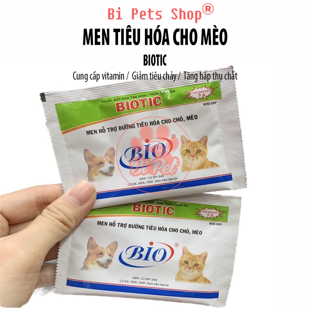 Men Tiêu Hóa Hỗ Trợ Đường Ruột Cho Chó Mèo BIOTIC 5g | Bi Pets