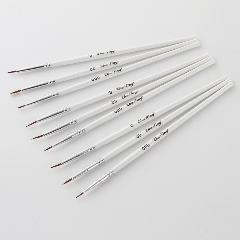 Cọ Tỉa Lẻ Trắng Đầu Siêu Nhỏ 17cm Vẽ Màu Nước, Sơn Dầu, Acrylic Cao Cấp