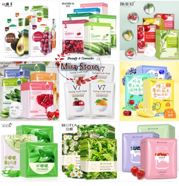 Combo 100 mặt nạ NỘI ĐỊA TRUNG Dưỡng Da