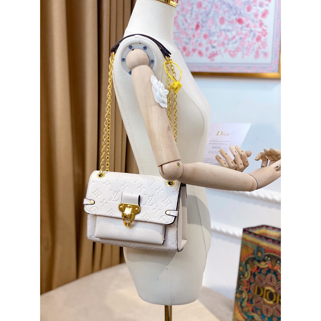 Túi Đeo Chéo LV Vavin Hoạ Tiết Sắc Nét Logo In Chìm Dây Đeo Chống Đau Vai 21CM