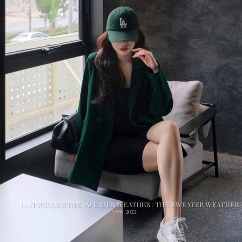 [ RẺ VÔ ĐỊCH]Áo blazer dài tay màu Xanh hottrend | BigBuy360 - bigbuy360.vn