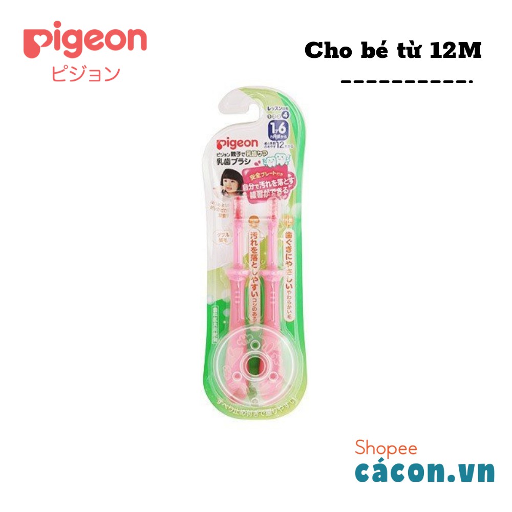 Bàn chải đánh răng Pigeon Nội địa Nhật cho bé từ 0-12M+