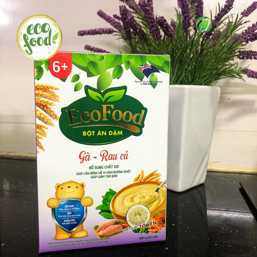 Bột ăn dặm cho bé 4 5 6 tháng Ecofood -  Vị Gà &amp; Rau củ - Ăn dặm cho bé, kiểu nhật, tự chỉ huy, truyền thống