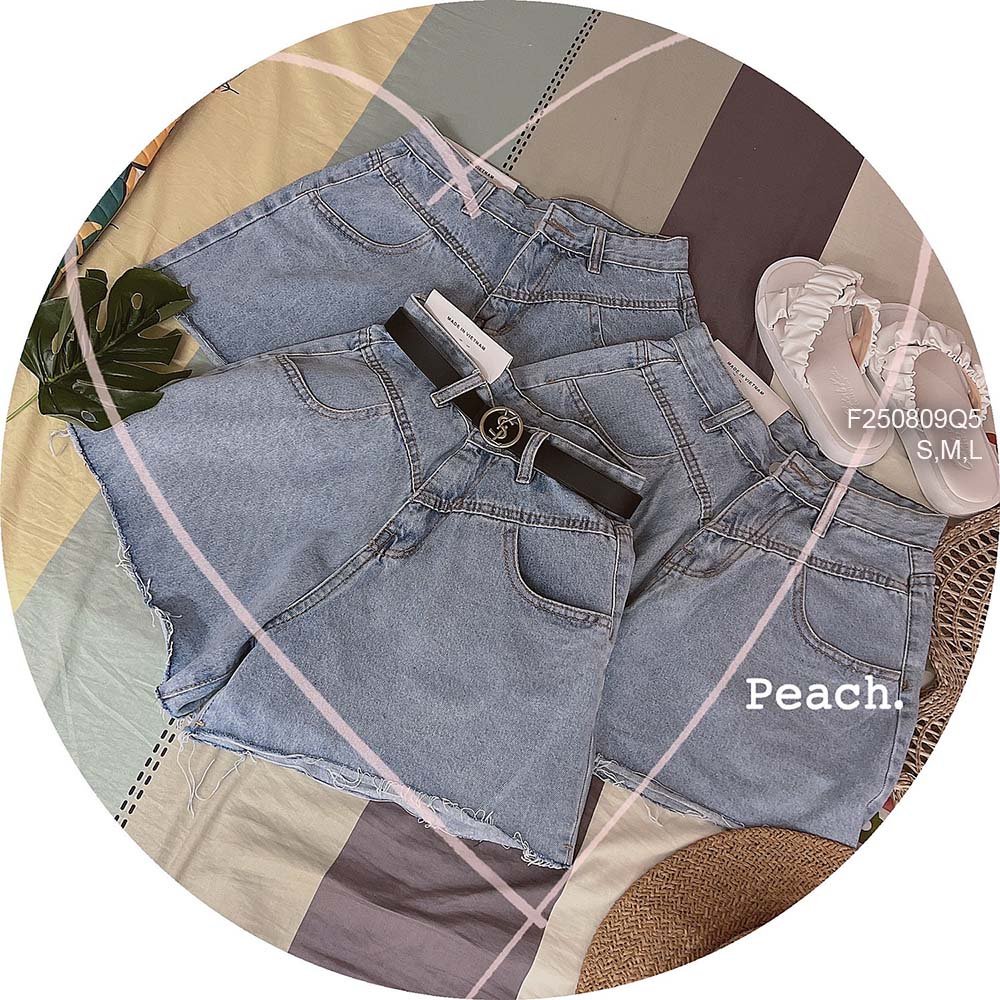 Quần short jean xòe lai tua lưng cao hàng đẹp!