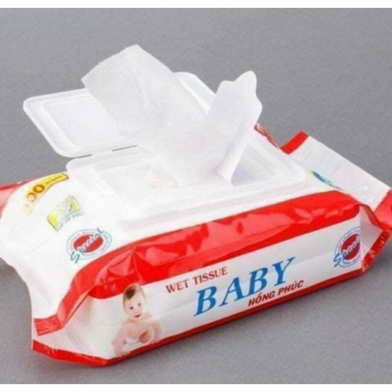 Khăn giấy ướt Baby, giấy ướt vịt vàng không chứa cồn