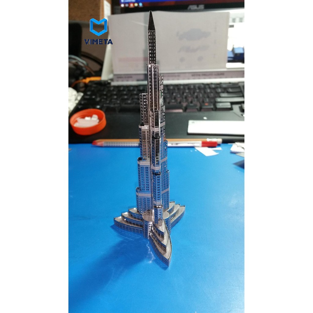 Mô Hình Kim Loại Lắp Ráp 3D Metal Mosaic Tháp Burj Khalifa