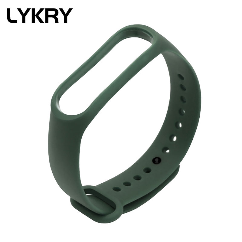 Lykry Dây đeo silicon đủ màu thay thế dành cho Xiaomi Mi Band 3 4