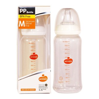 Bình Sữa Wesser PP Cổ Hẹp 60ml / 140ml / 250ml