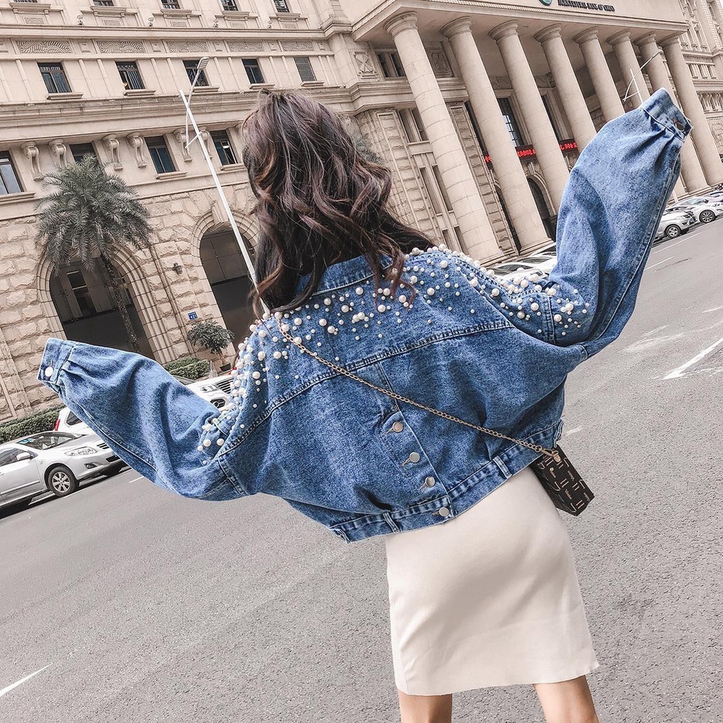 Áo khoác denim thời trang thu đông 2020 dành cho nữ