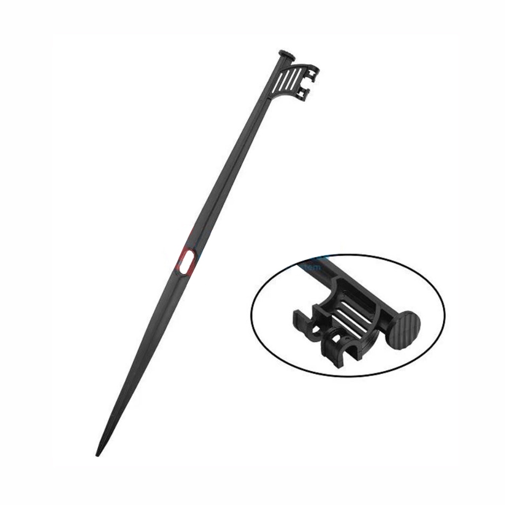 Cây cắm gắn béc phun mưa 45cm - Cây cắm giữ béc tưới có đầu kiểu kép chéo và kiểu ren trong 17mm