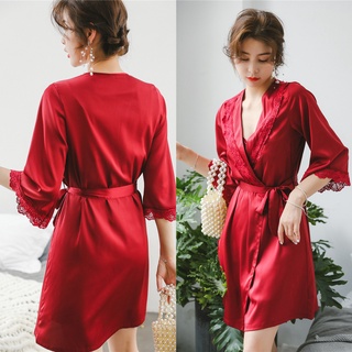 Áo choàng ngủ gợi cảm chất cao cấp mềm mịn A615 - áo choàng ngủ phi lụa