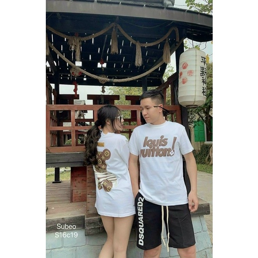 Áo Phông - Aó Thun Gấu LV 2 mặt Nam nữ Cổ Tròn Form Rộng Basic Cotton [Xoaistore]