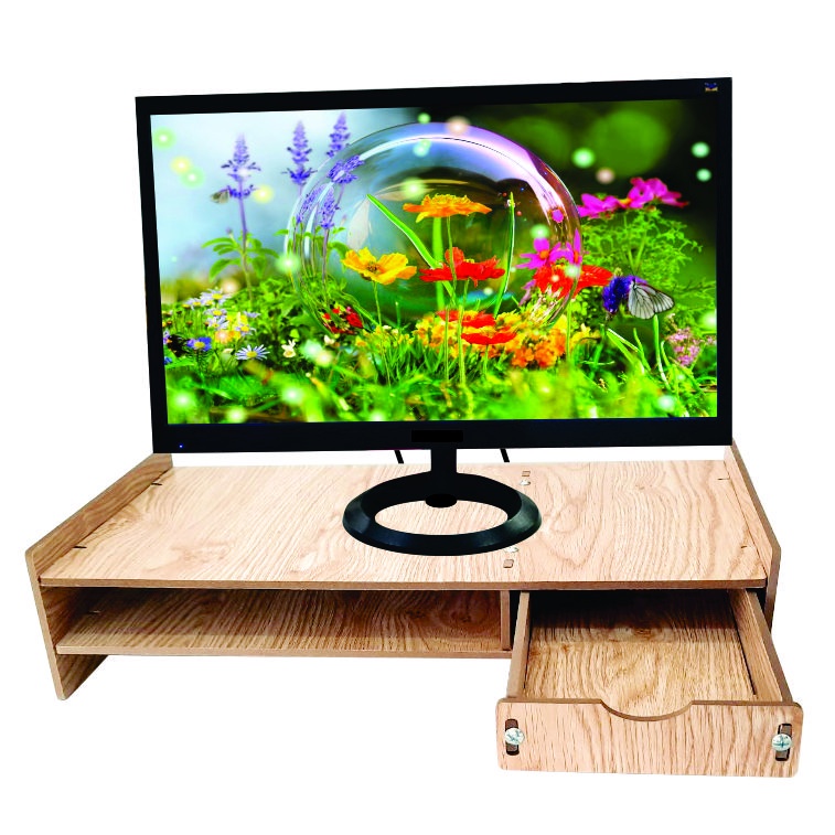 Kệ gỗ để màn hình máy tính KMT11/ Nâng màn hình lên đến 11.5cm/ giảm đau cổ/ giúp bàn làm việc gọn gàng