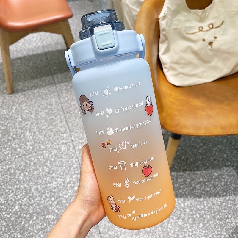 BÌNH NƯỚC 2L,2000ML - 1400 ML CAO CẤP. BÌNH NƯỚC CUTE, CÓ VẠCH CHIA