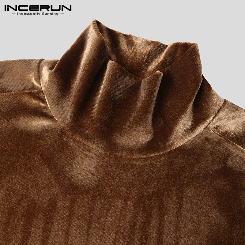 Áo Thun INCERUN Cổ Cao Tay Dài Giữ Ấm Dành Cho Nam | BigBuy360 - bigbuy360.vn
