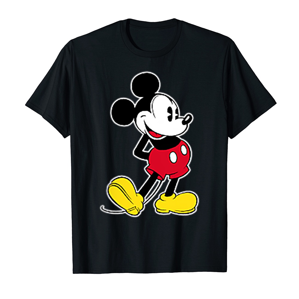 Áo thun cotton unisex HTFashion in hình Disney Mickey Mouse Classic Small Pose-8865