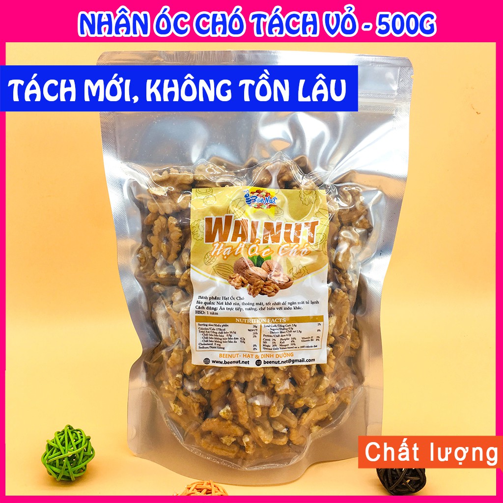 (Combo) 500g Nhân Quả Óc Chó Tách Vỏ + 500g Hạnh Nhân Rang Tách Vỏ - Tiết Kiệm Hơn