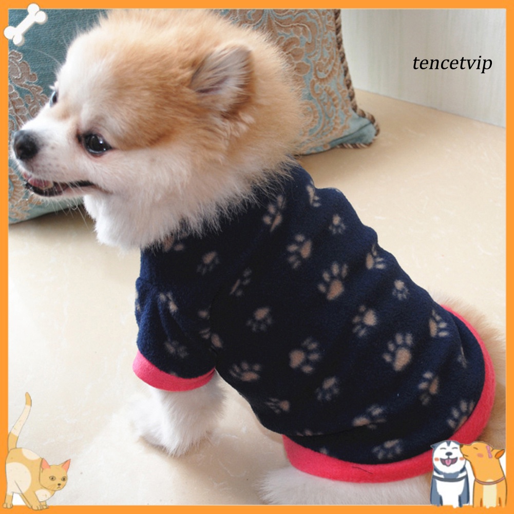 Áo thun giữ ấm in họa tiết móng vuốt cún cưng