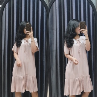 VÁY HỒNG PHA REN ĐUÔI CÁ SIÊU XINH