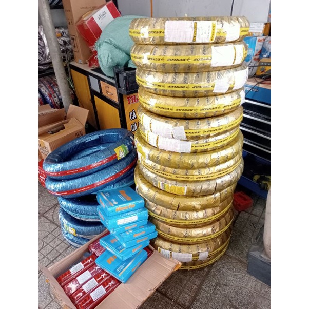 Vỏ Dunlop cho các dòng xe Winner, Sonic, Wave, Satria, Future, Exciter, Dream, Fz, Taurus, Sirius, Jupiter, ....