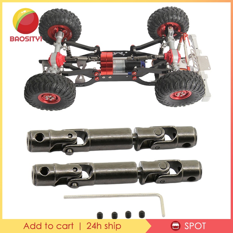 [Baosity1] Set 2 Trục Truyền Động Bằng Titan Cho Xe Tải Điều Khiển Từ Xa WPL D12 Tỉ Lệ 1 / 10